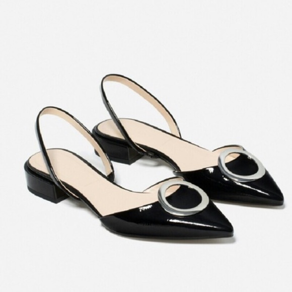ZARA black leather flats - Picture 2 of 5